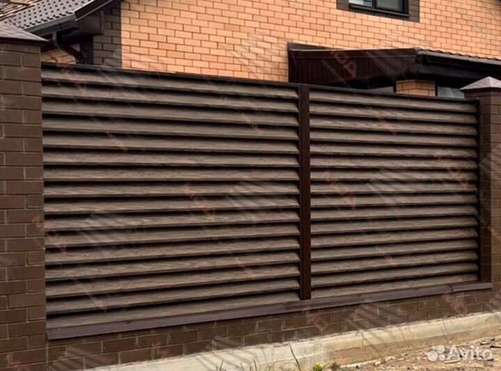 Забор жалюзи из металла