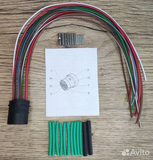 Проводка задней двери Opel с разъемом