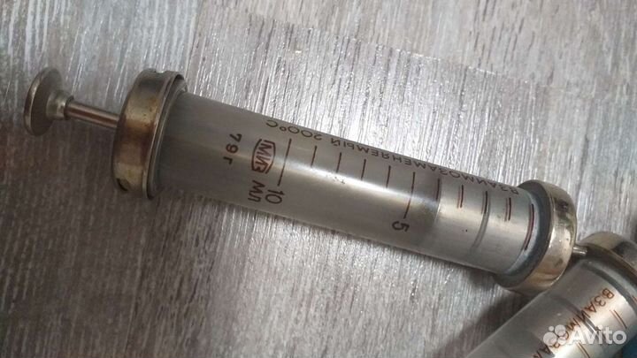 Шприц стеклянный СССР