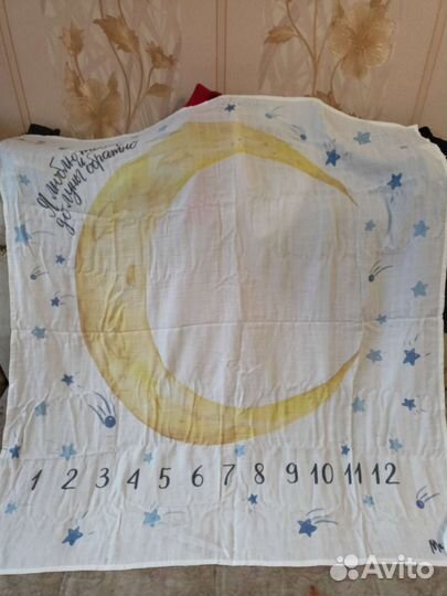 Муслиновая пеленка-фотофон
