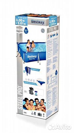 Каркасный Бассейн для дачи 56411 Bestway 300 х 201