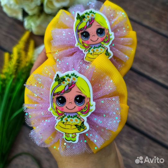 Бантики для волос ручной работы