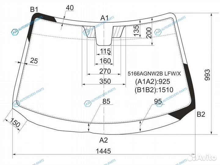 5166agnw2B lfwx Стекло лобовое mazda 3 45D 06-09