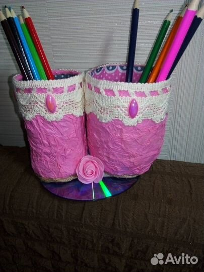 Поделка в школу, садик.Подставка для карандашей
