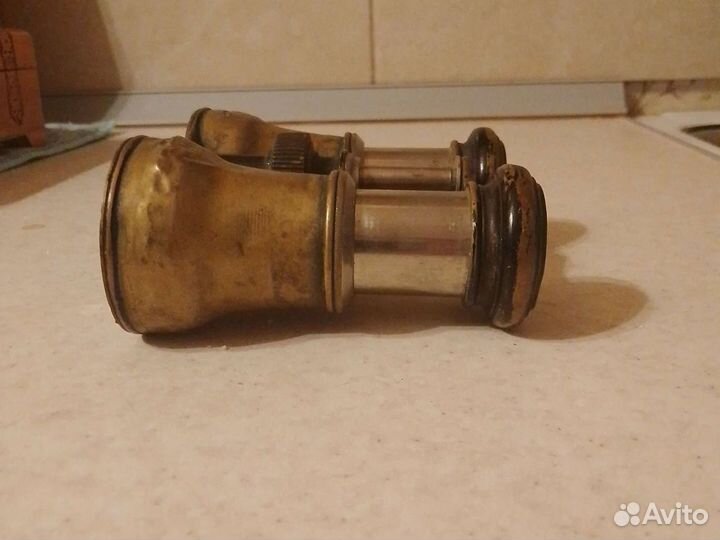 Бинокль старинный латунный