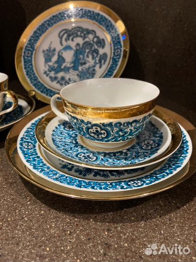 Чайная тройка SEP фарфор ГДР