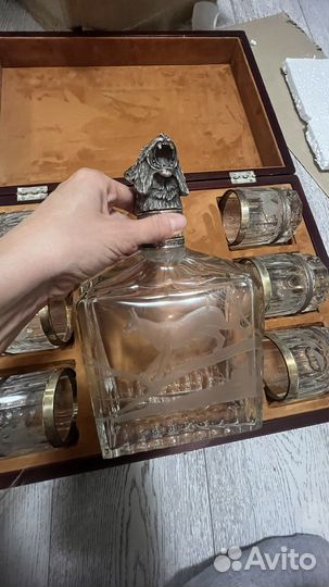 Набор графин и стаканы (штоф и 6 стаканов)