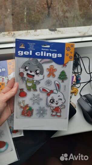 Наклейки на окна новогодние