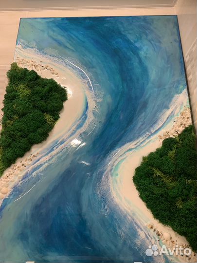 Картина из эпоксидной смолы море