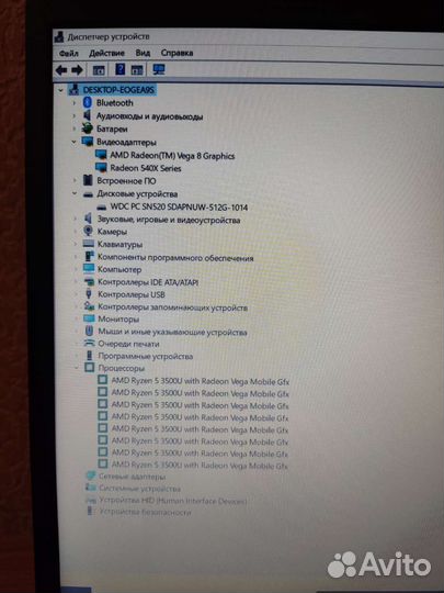 Ноутбук Acer / Ryzen 5 3500U/8GB/SSD 500GB