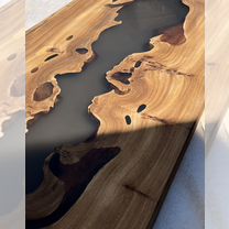 Стол для кухни из карагача и эпоксидной смолы, Белорецк