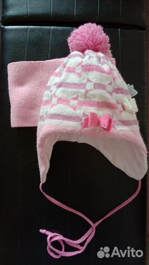 Шапка с шарфом р.48-50