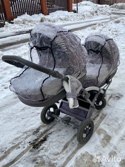 Коляска для двойни или погодок 2 в 1