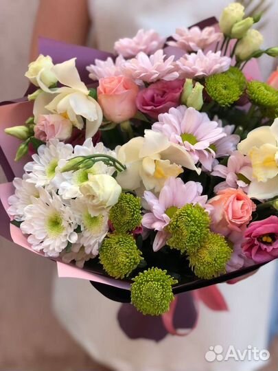 Букет с цимбидиумом авторский