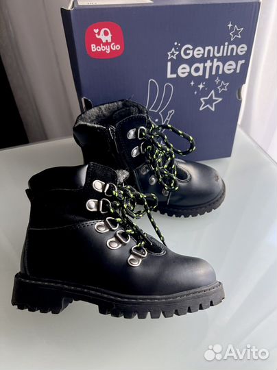 Ботинки для мальчика 25р нат.кожа+шерсть