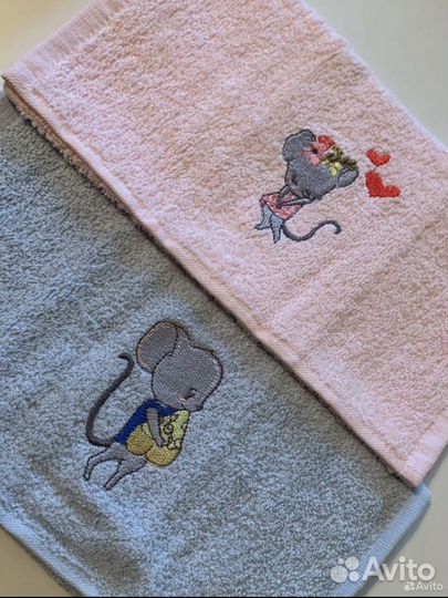 Полотенце махровое для детей 2шт Мышата Турция
