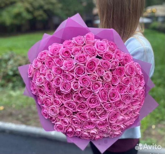 Букет из 101 розы с бесплатной доставкой Казань