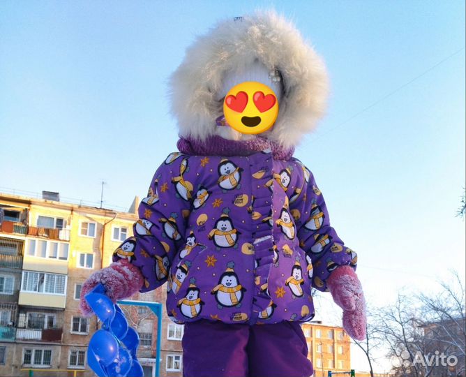 Зимний комбинезон для девочки 92