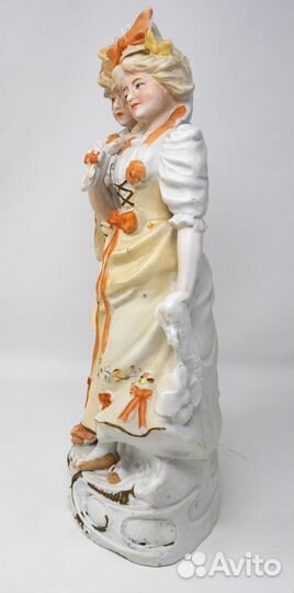 Статуэтка Дама и кавалер Хойбах, Германия, антик