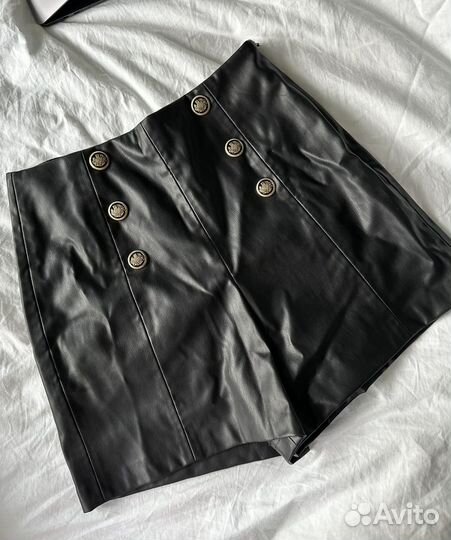 Шорты кожаные Zara М