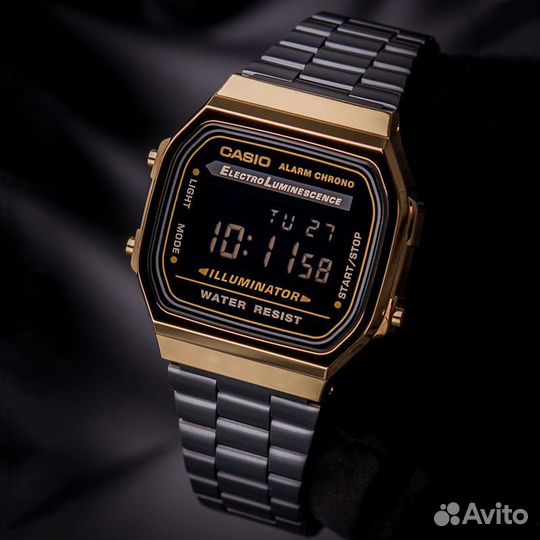 Часы наручные электронные Casio A-168wegb-1B