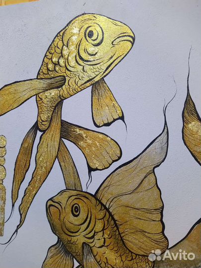 Картина акрилом на фанере 50х90 см 