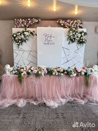 Оформление президиума, свадьбы