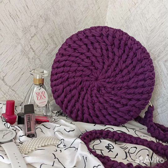 Cумка вязанная вставка смола