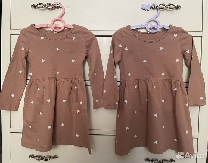 Платье для девочек двойни р.98-104