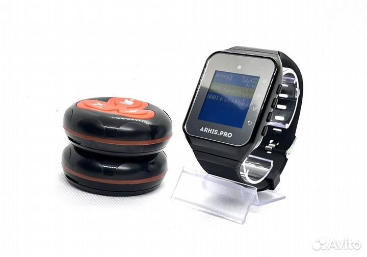 Кнопка вызова официанта с часами для кафе, баров