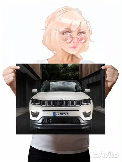 Постер Джип jeep compass limited au 40х50