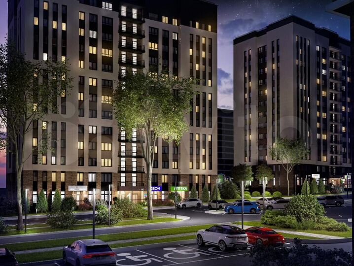 2-к. квартира, 59,6 м², 12/17 эт.