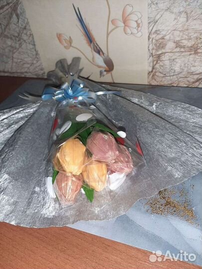 Букеты с шоколадными тюльпанами