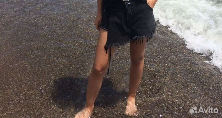 Шорты юбка джинсовые