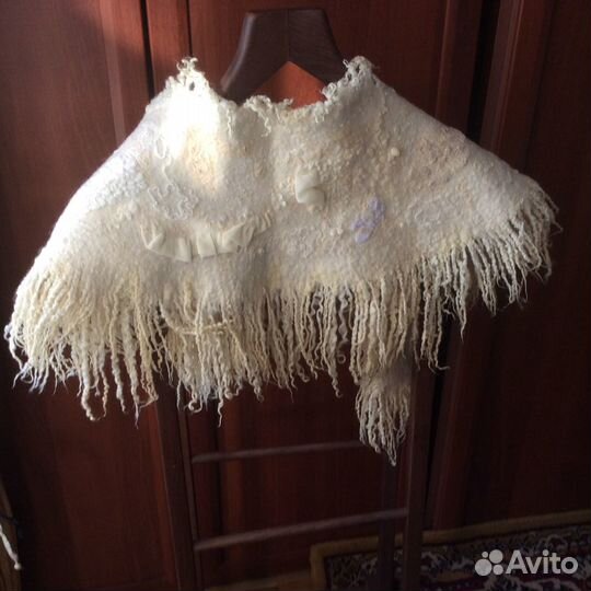 Воротник-шарф из овечьей шерсти