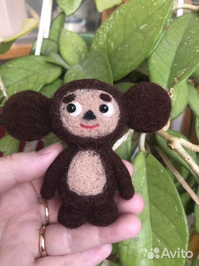 Чебурашка из натуральной овечей шерсти