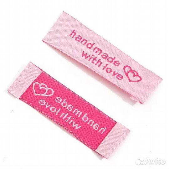 Тканевая Бирка для одежды 'Handmade'