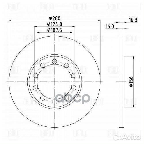 Диск торм. для а/м Ford Transit (06) зад. d28