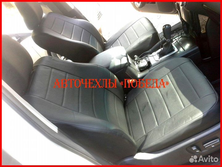 Чехлы Toyota Prado 150 1 из экокожи чёрные Классик