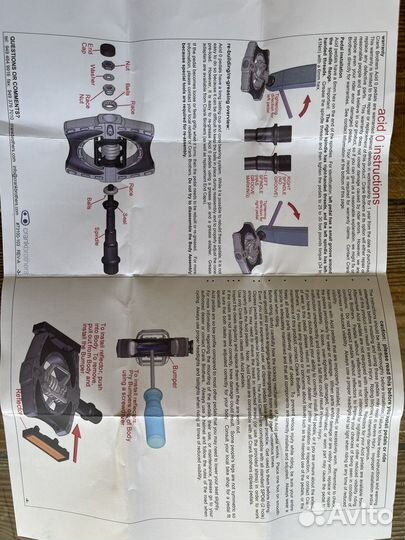 Педали велосипедные crank brothers acid 0