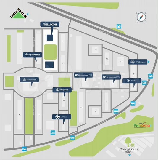 1-к. квартира, 50,3 м², 8/22 эт.