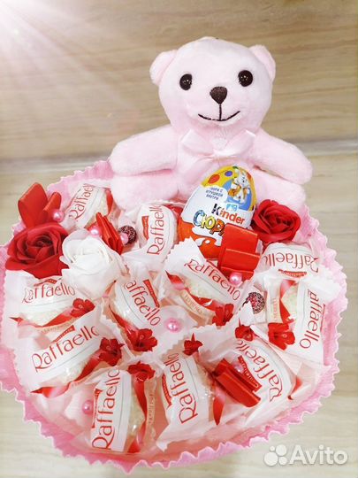 Букет с мишкой