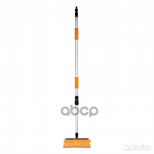 Швабра с насадкой для шланга, щеткой 25см и тел