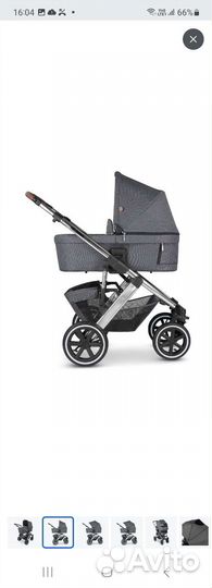 Коляска детская 2 в 1 авс Salsa 4 air Asphalt