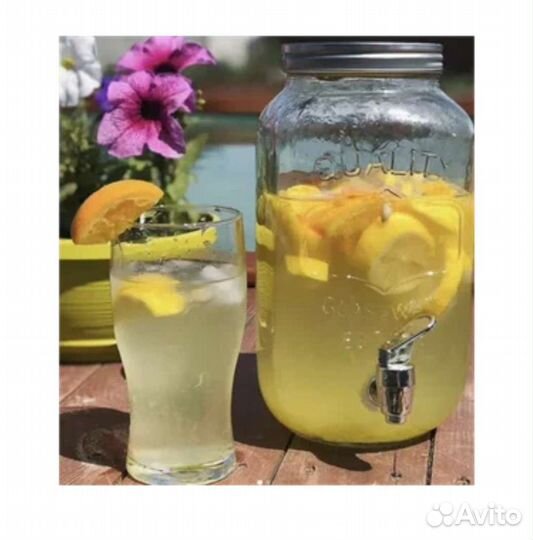 Банка 5 литров с краном для морса гриба