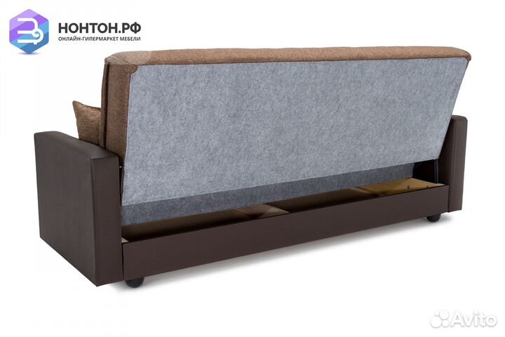 Диван книжка Лондон рогожка коричневая