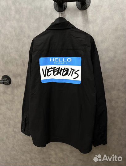 Рубашка vetements оверсайз (Hello)