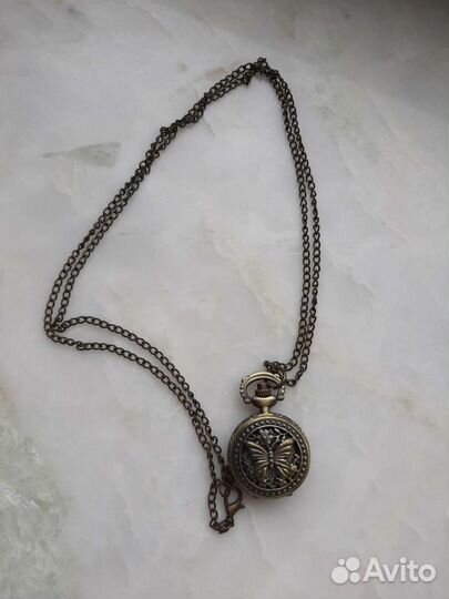 Кулон часы медальон