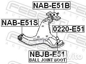 Сайлентблок NAB-E51S NAB-E51S Febest