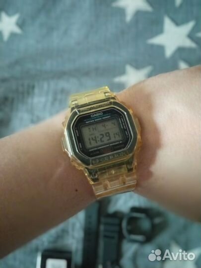 Прозрачные Casio G-shock DW-5600E-1V EU